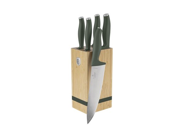 Berlinger - 6-teiliges Messerset mit Messerblock Matte Green Collection