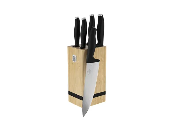 Berlinger, Küchenbedarf, Berlinger Haus 6-teiliges Messerset mit Messerblock Matte Black Collection, Produkte & Wohnen