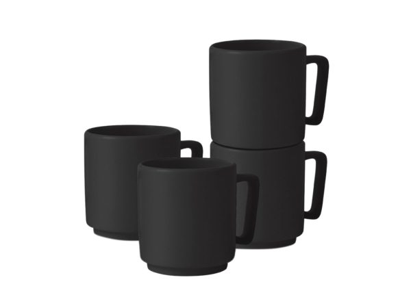 Berlinger - Tassenset Matte Black Collection, One Size, Schwarz