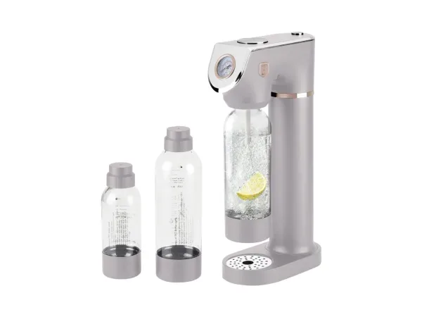 Design Wassersprudler inkl. 2 Flaschen und Barometer, taupe
