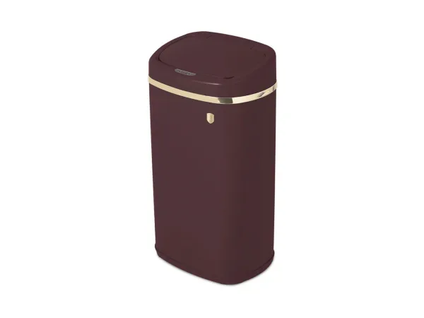 Design Abfalleimer aus Metall, mit Sensor, 58l, bordeaux