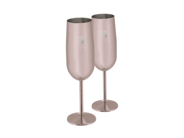 Berlinger - Edelstahl Sektgläser 2 Stück Black Rose Collection, One Size