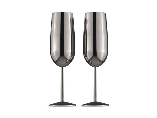 Berlinger, Küchenbedarf, Berlinger Haus Edelstahl Sektgläser 2 Stück Matte Black Collection, Produkte & Wohnen