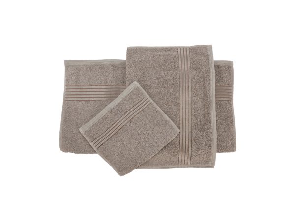 FS-STAR - Handtuch 3er Set in verschiedenen Grössen Taupe, 70x140 cm, Braun