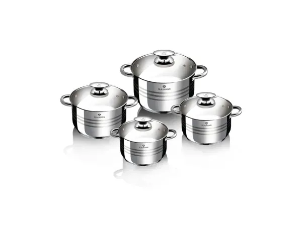 Blaumann, Küchenbedarf, Blaumann Kochtopf Set 6.1L/3.6L/2.6L/1.9L Edelstahl Gourmet Line, Produkte & Wohnen