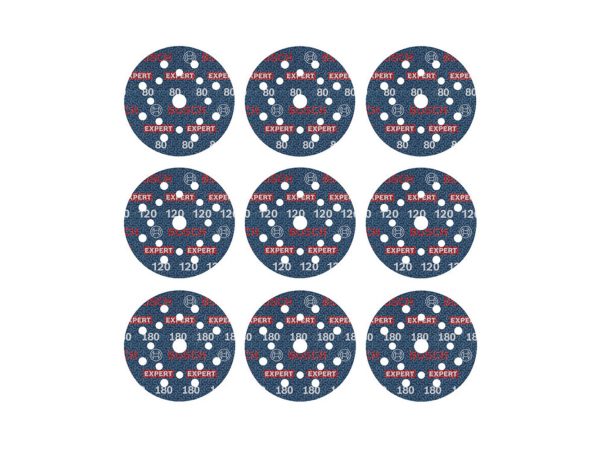 Bosch Accessories 2608902407 Schleifscheiben-Set Durchmesser 125 mm Körnung (num)=80, 120, 180 1 St.