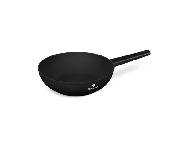Blaumann, Küchenbedarf, Blaumann Wokpfanne Ø 28cm Black Silver Collection, Produkte & Wohnen