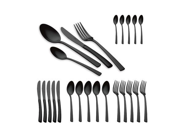 Berlinger, Küchenbedarf, Berlinger Haus 24-teiliges Besteck-Set BLACK, Produkte & Wohnen