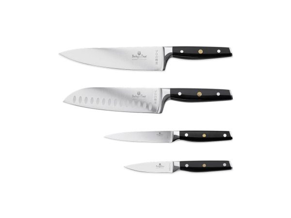Berlinger, Küchenbedarf, Berlinger Haus 4-teiliges Messerset Black Silver Collection, Produkte & Wohnen