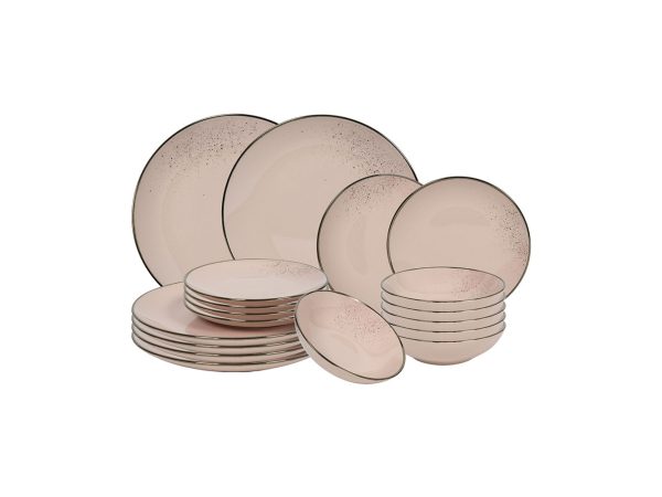 Tavola, Küchenbedarf, Tavola Geschirrset Lucca 18-teilig pink, Produkte & Wohnen