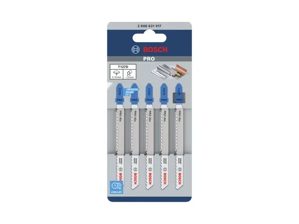 Bosch Accessories 2608631017 Stichsägeblatt T 127 D Special for Alu, 5er-Pack 5 St.