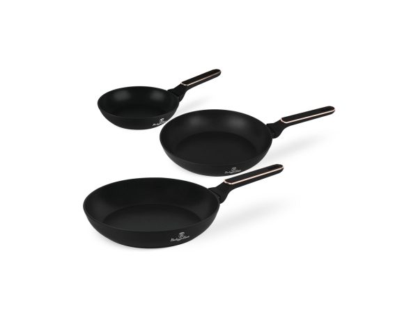 Berlinger, Küchenbedarf, Berlinger Haus 3-teiliges Bratpfannen Set Ø 20/24/28 cm Black Rose Collection, Produkte & Wohnen