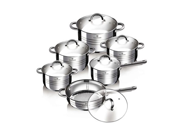 Blaumann - Kochgeschirr-Set 12-teiliges Gourmet Line Shiny, One Size