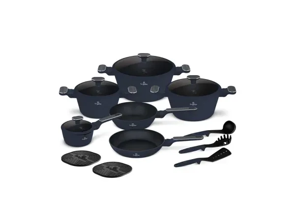 Berlinger, Küchenbedarf, Berlinger Haus 15-teiliges Kochgeschirr-Set Deep Sea Collection, Produkte & Wohnen