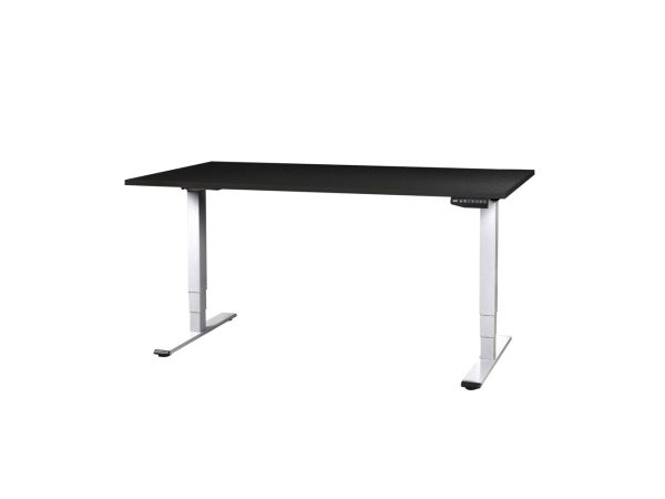 CONTINI, Büromöbel, CONTINI höhenverstellbarer Bürotisch 1.8x0.8m schwarz / Gestell weiss RAL 9016, Produkte & Wohnen