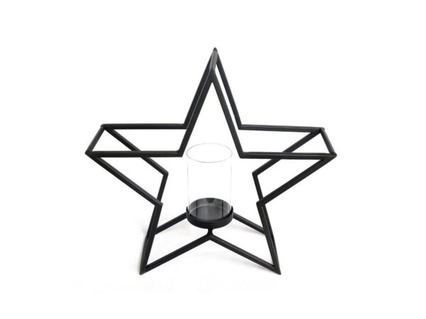 dameco, Weihnachten, dameco Kerzenhalter aus Metall schwarz, Produkte & Wohnen