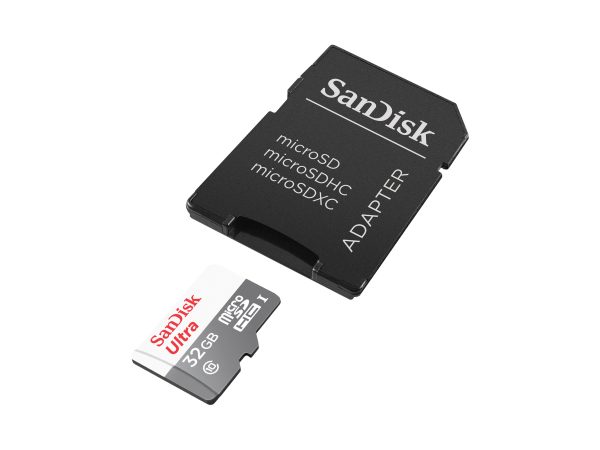 SanDisk Ultra Lite microSDHC UHS-I-Speicherkarte mit SD-Adapter 32 GB Klasse 10 SDSQUNR-032G-GN3MA