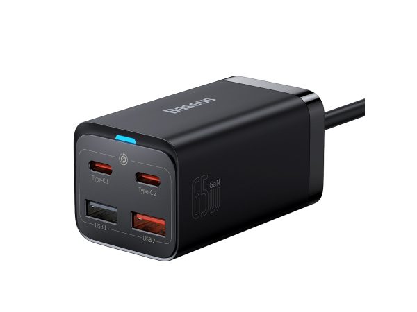 Baseus, USB Ladegerät, Baseus GaN3 Pro 4 Port Charger 65W Black, Produkte & Wohnen