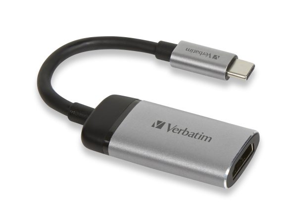 Verbatim 49143 USB-C® Adapter [1x USB-C® Stecker - 1x HDMI-Buchse] Silber (matt) 0.10 m