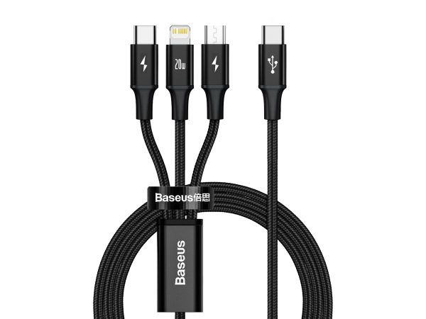Baseus, USB Kabel, Baseus USB-C 3-in-1 Cable 1.5m Black, Produkte & Wohnen