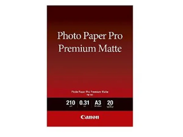 Canon Photo Paper Pro Premium Matte PM-101 8657B006 Fotopapier DIN A3 210 g/m² 20 Blatt Matt