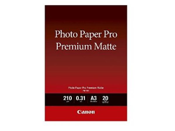 Canon Photo Paper Pro Premium Matte PM-101 8657B006 Fotopapier DIN A3 210 g/m² 20 Blatt Matt