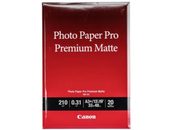 Canon -  Premium Matte Photo Paper A3+ PM101A3+ InkJet 210g 20 Blatt, 1 Stück