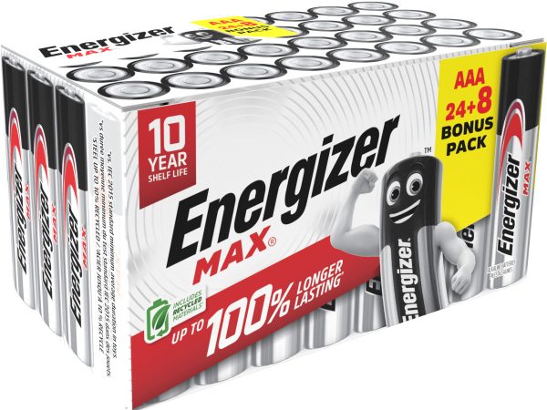 ENERGIZER Batterien Max E303711400 AAA/LR03 24+8 St&uuml;ck
