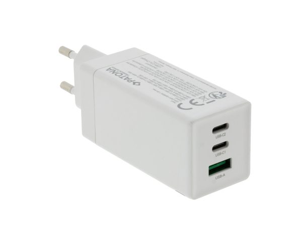 Patona, USB Ladegerät, Patona GaN PD 65W 2xUSB-C + USB-A white, Produkte & Wohnen