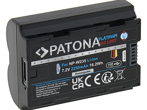 Patona, Akku Li-ION Foto, Patona Platinum Akku Fuji NP-W235 USB-C, Produkte & Wohnen