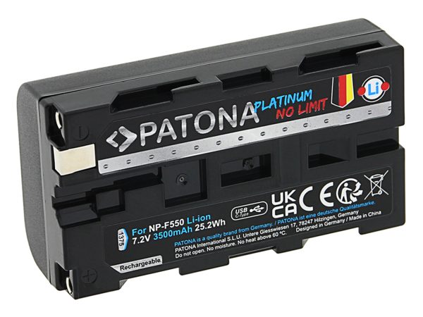 Patona, Akku Li-ION Foto, Patona Platinum Akku Sony NP-F550 USB-C, Produkte & Wohnen