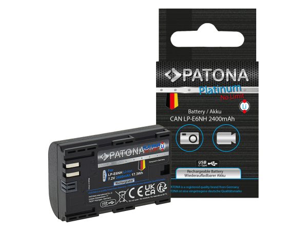 Patona - Platinum Canon LP-E6NH, Schwarz, One Size