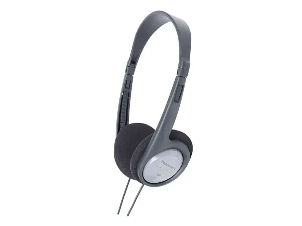 Panasonic RP-HT090 On Ear Kopfhörer kabelgebunden Grau Lautstärkeregelung TV