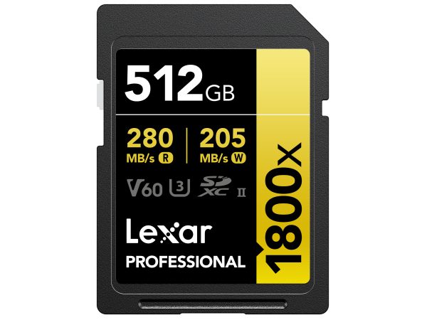 Lexar, SD Speicherkarten, Lexar 1800x UHS-II SDXC 512GB Gold, Produkte & Wohnen