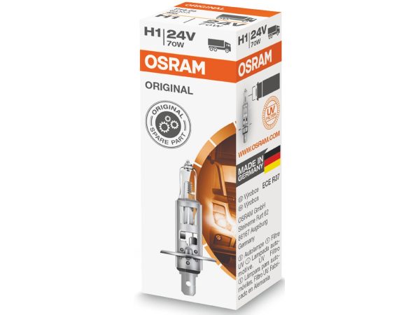 OSRAM, Ersatzleuchtmittel,  Glühlampe H1 24V 70W P 14,5s, AUTO & BIKE, 64155 3725