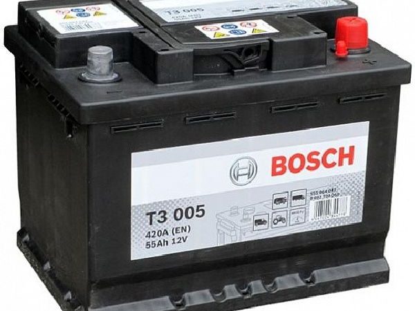 BOSCH, Fahrzeugbatterie, Starterbatterie Bosch 12V/55Ah/420A LxBxH 246x175x190mm/S:0, AUTO & BIKE, 0 092 T30 050 T3 005