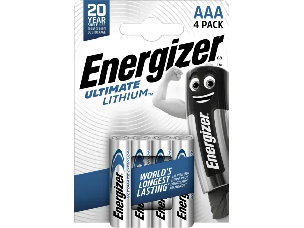 Energizer Batterie Ultimate Lithium FR03 AAA 1250 mAh Lithium (Li) 1.5 V 4 Stück