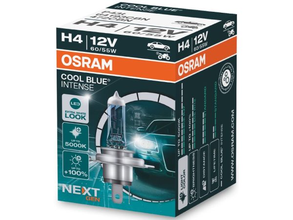 Osram Automotive 64193CBN Halogen Leuchtmittel COOL BLUE® INTENSE H4 60/55 W 12 V