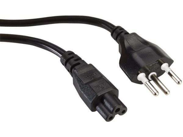 Value Strom Anschlusskabel [1x T12 Stecker - 1x IEC-Buchse] 1 m Schwarz