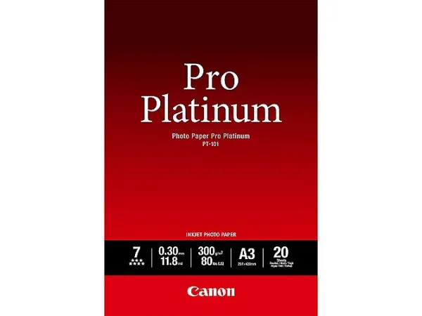 CANON Pro Platinum Photo Paper A3 PT101A3 InkJet glossy 300g 20 Blatt