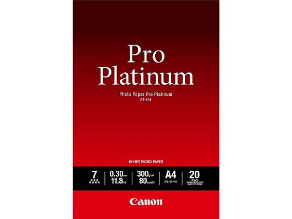 CANON Pro Platinum Photo Paper A4 PT101A4 InkJet glossy 300g 20 Blatt