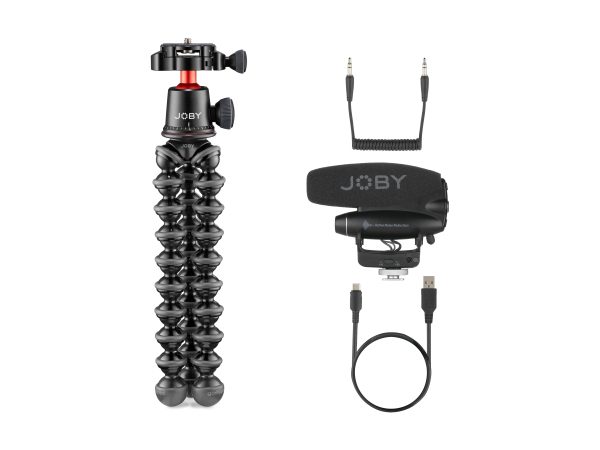 Joby - GorillaPod PRO Vlogging kit, Rot Bunt, One Size