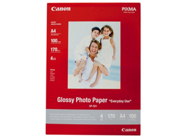 CANON Glossy Photo Paper 200g A4 GP501A4 InkJet, Everyday 100 Blatt