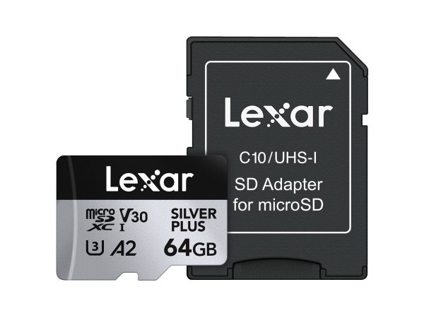 Lexar, microSD Speicherkarten, Lexar micro SDXC Silver Plus 64GB, Produkte & Wohnen
