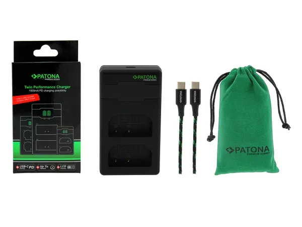 Patona, Ladegeräte Foto, Patona Premium Twin Charg Panasoni BLK22, Produkte & Wohnen