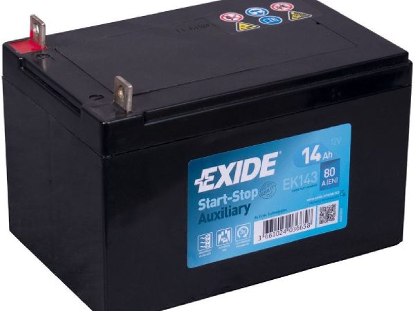 Exide, Fahrzeugbatterie,  Backup 12V/14Ah/80A LxBxH 150x100x100mm/B0/S:3, AUTO & BIKE, EK143