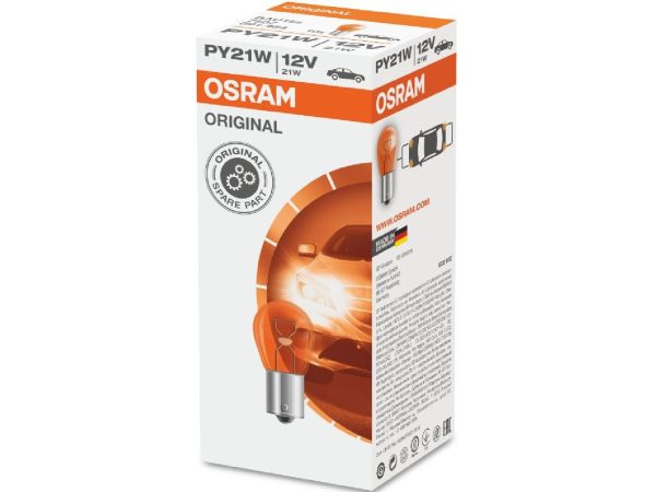 OSRAM, Ersatzleuchtmittel,  Glühlampe gelb 12V 21W BAU15s, AUTO & BIKE, 7507 3345