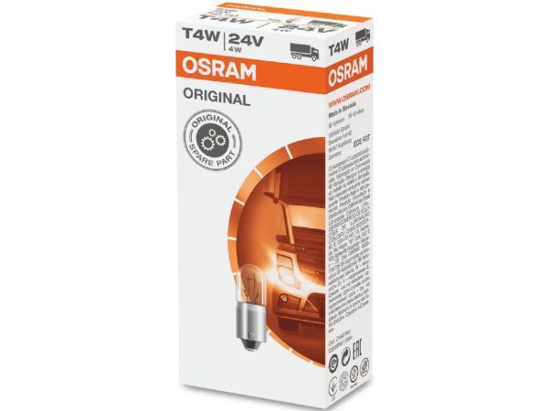 OSRAM, Ersatzleuchtmittel,  Glühlampe T4W 24V 4W BA9s, AUTO & BIKE, 3930