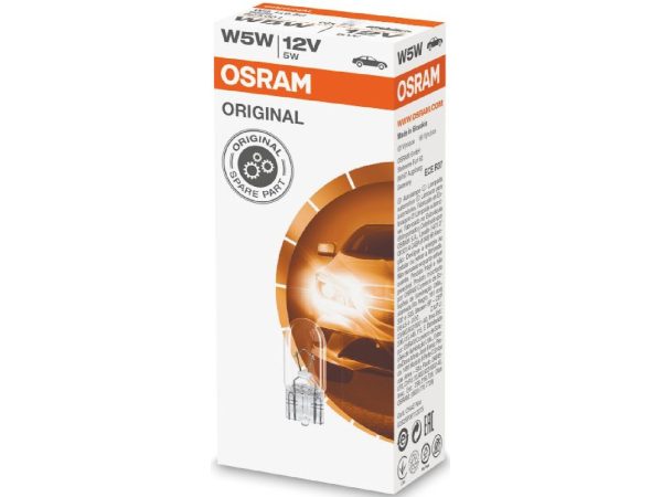 OSRAM, Ersatzleuchtmittel,  Glassockellampe 12V 5W W2,1x9,5d, AUTO & BIKE, 2825 3480