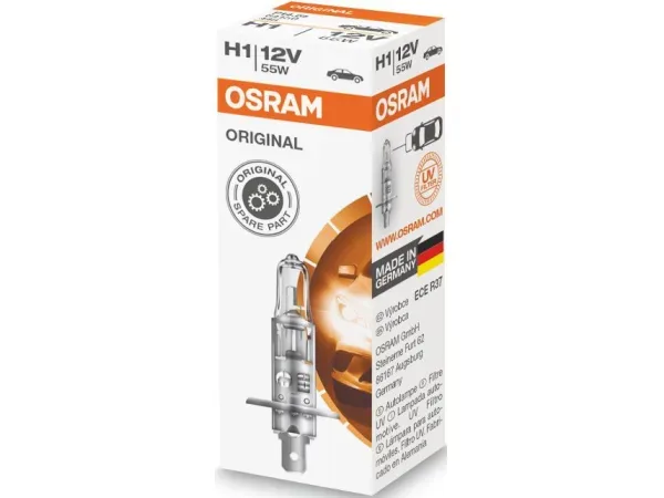 OSRAM, Ersatzleuchtmittel,  Glühlampe H1 12V 55W P14,5s, AUTO & BIKE, 64150 3716